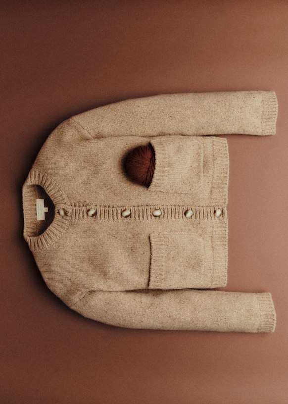 Edouard Cardigan - Natural Beige - Merino Wool - Sézane