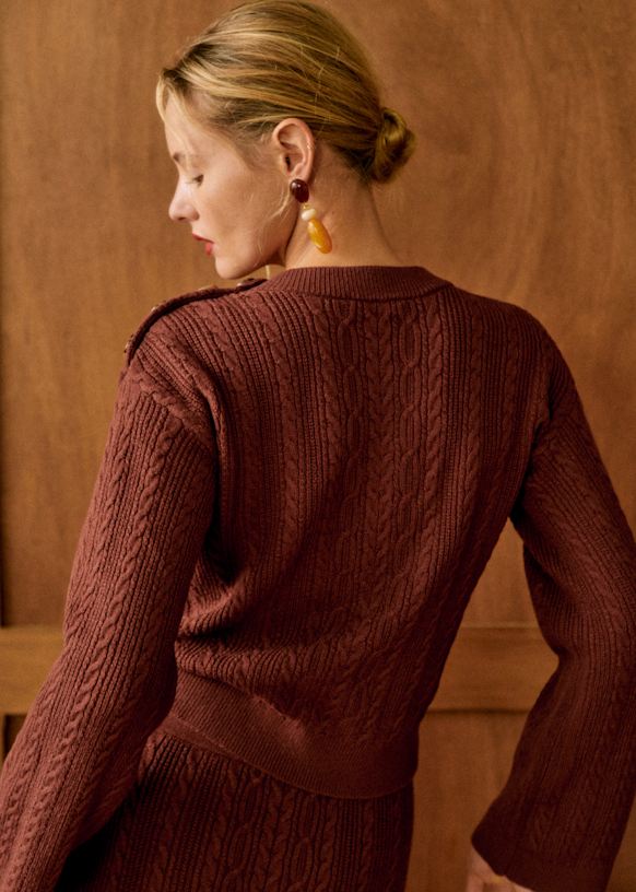 Camilla Jumper - Caramel - Merino Wool - Sézane