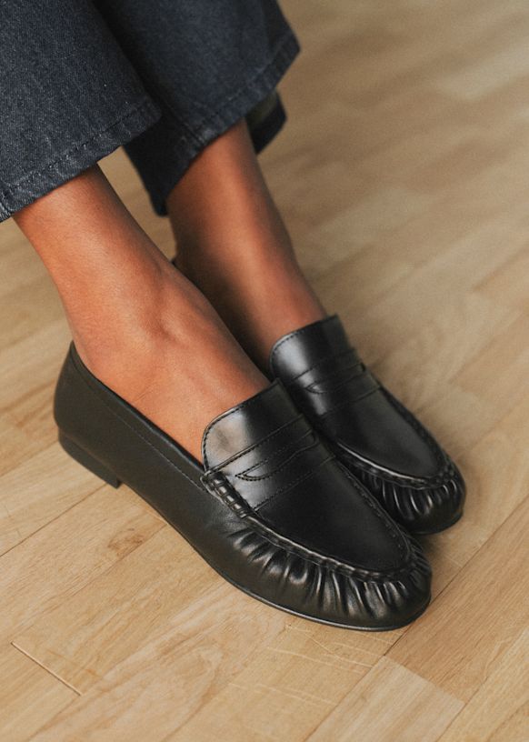 Marceau Loafers - Light Taupe - Split cowhide leather - Sézane