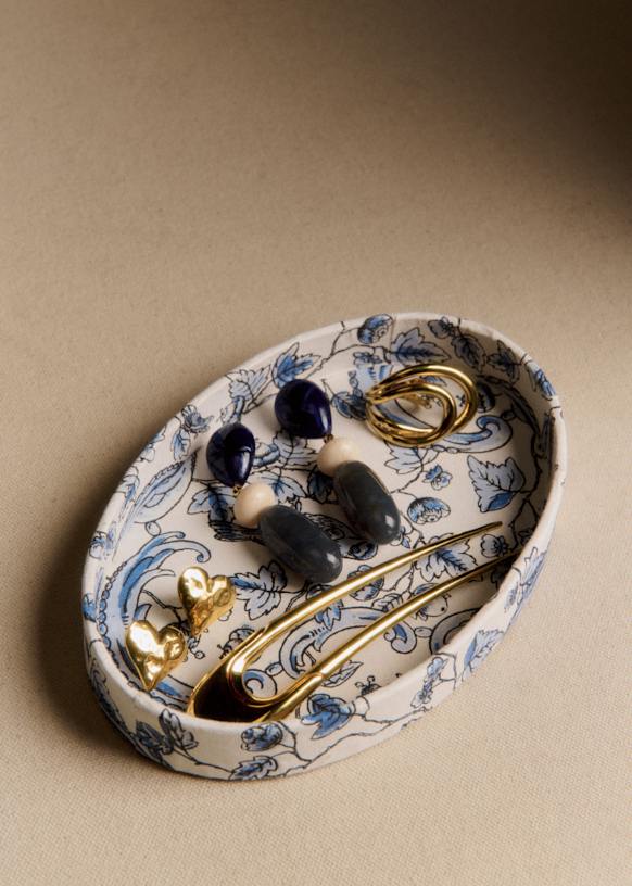 Small Trinket dish - Sézane x Antoinette Poisson - Blue Birds