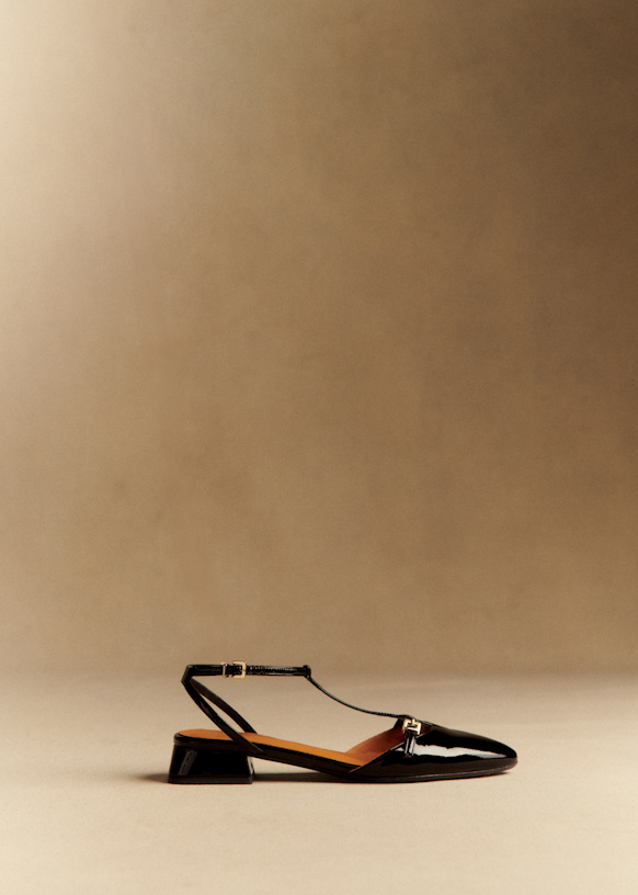 Low Noella Babies - Patent Black - Sheep leather - Sézane