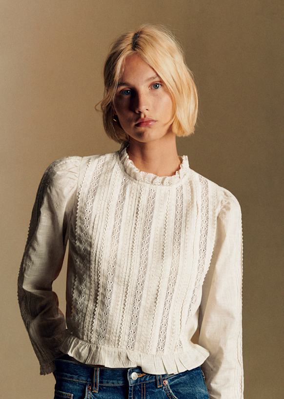 Blusa Suzania - Creme - Algodão Orgânico - Sézane