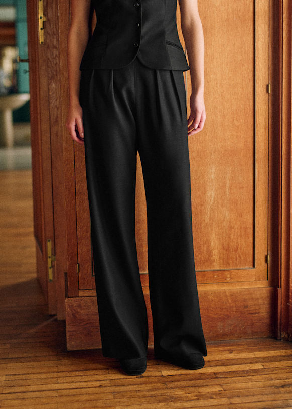 SÉZANE ブラックパンツ/スラックス　新品未使用　32 Malone Trousers - Fuchsia - Viscose - Sézane