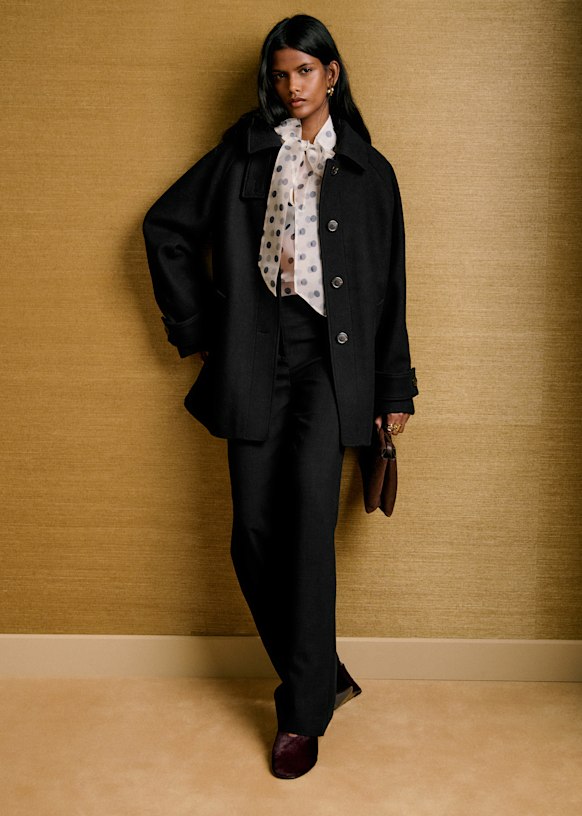 Cygne シーニュ Josette ジョゼット ウールショートコート Jacques コート - レッド グリーン チェック - ウール - Sézane
