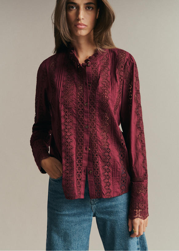 Rym Shirt - Black - Cotton - Sézane