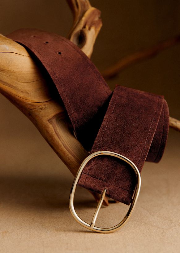 特別価格 Bovine - Sand - Belt Emile leather Sézane - 小物