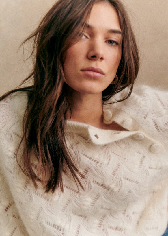 Poppy セーター - ホワイト - キッドモヘア - Sézane