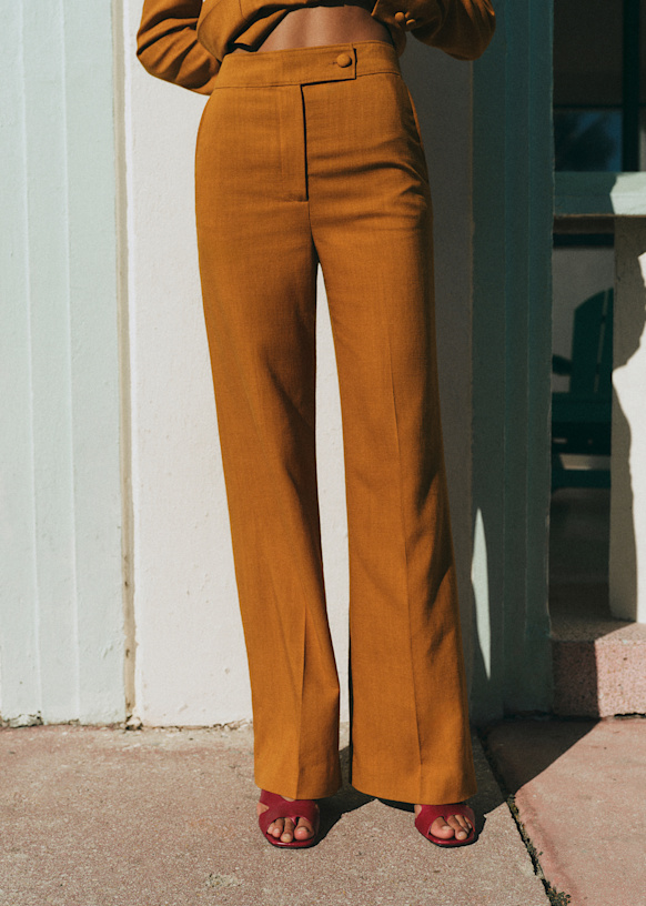 Pedro パンツ - - ターメリック - ECOVERO™ LENZING™ビスコース - Sézane