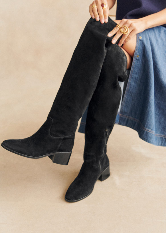 Thigh high waterproof boots on sale