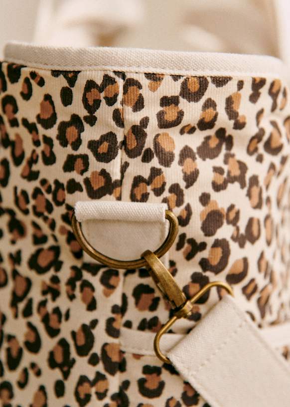Weekender Tote bag - Leopard - Recycled cotton - Sézane