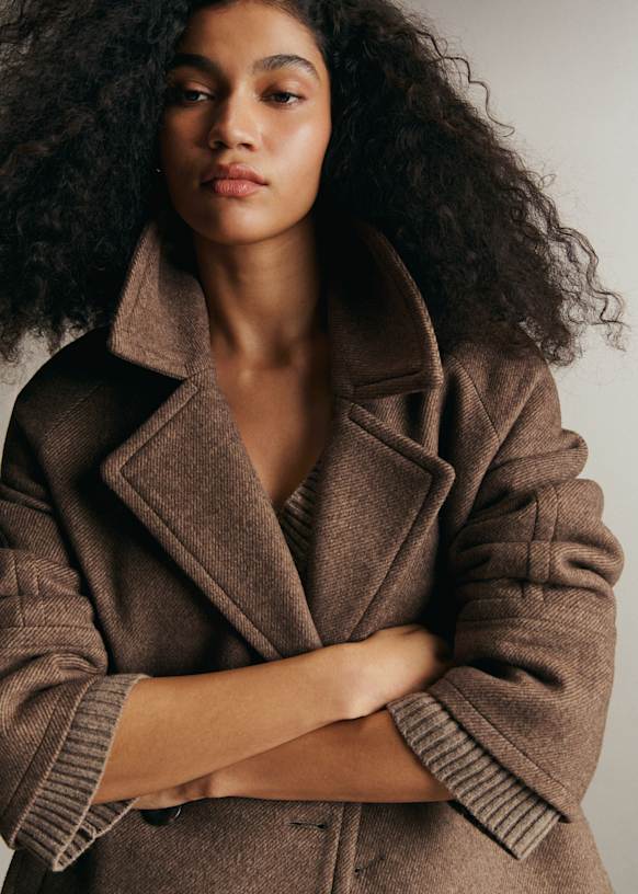 Lucien Coat - Camel Beige - GRS certified recycled wool - Sézane