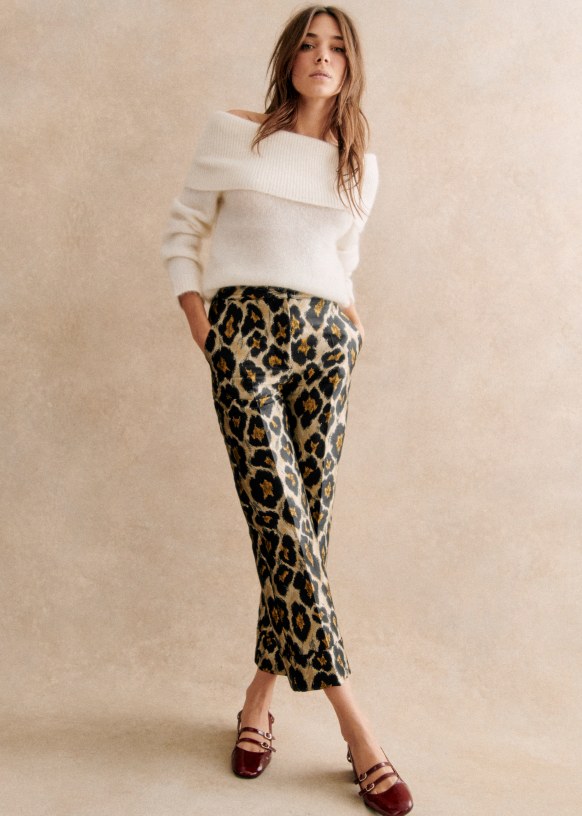 Max Mara Trousers and Jeans | Womens Animal-print trousers Brown - Lilioz