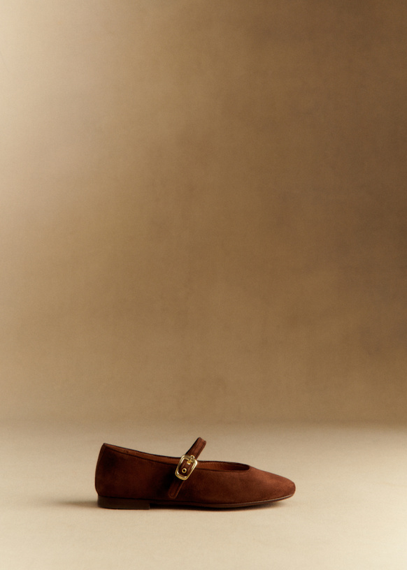 Valentin Low Ballerinas - Smooth Red - Sheep leather - Sézane