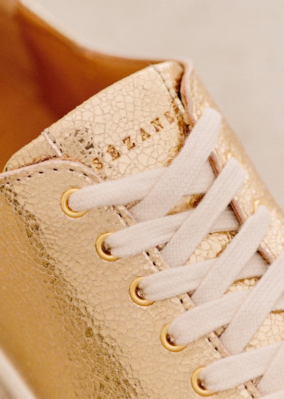 Jack Trainers Smooth Ecru Smooth cowhide leather Sezane