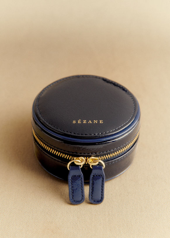 Écrin à bijoux vinyle - Bleu Marine - Vinyle - Sézane