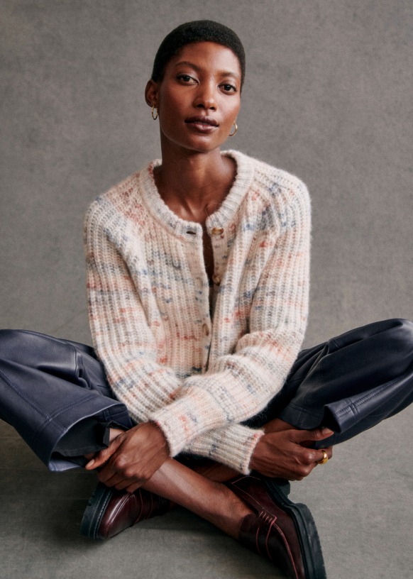 Gilet Pierre - Bleu Multico - Alpaga - Octobre ??ditions