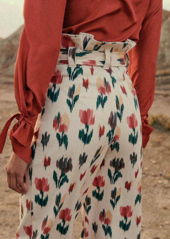 Marty Trousers - Daliana Print - Organic Cotton - Sézane