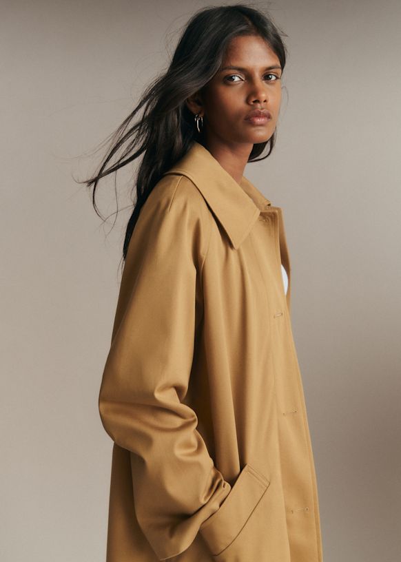 Clyde Coat - Camel - Organic Cotton - Sézane