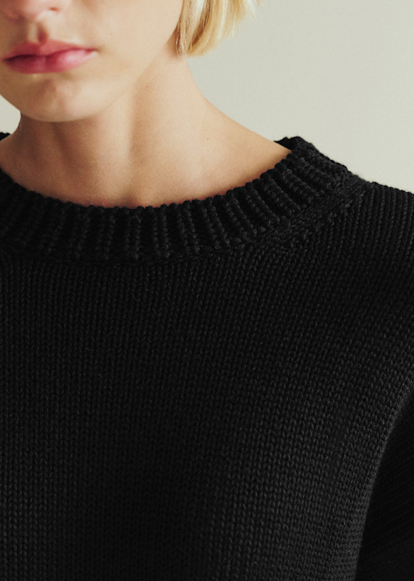 ENNYO スタイリスト私物　MERINO WOOL SWEATER BLACK Acne Studios - Wool logo jumper - Black/black