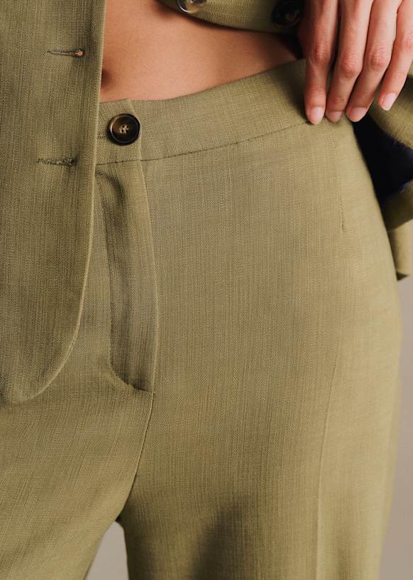 Martin Trousers - Olive Green - Viscose ECOVERO LENZING - Szane