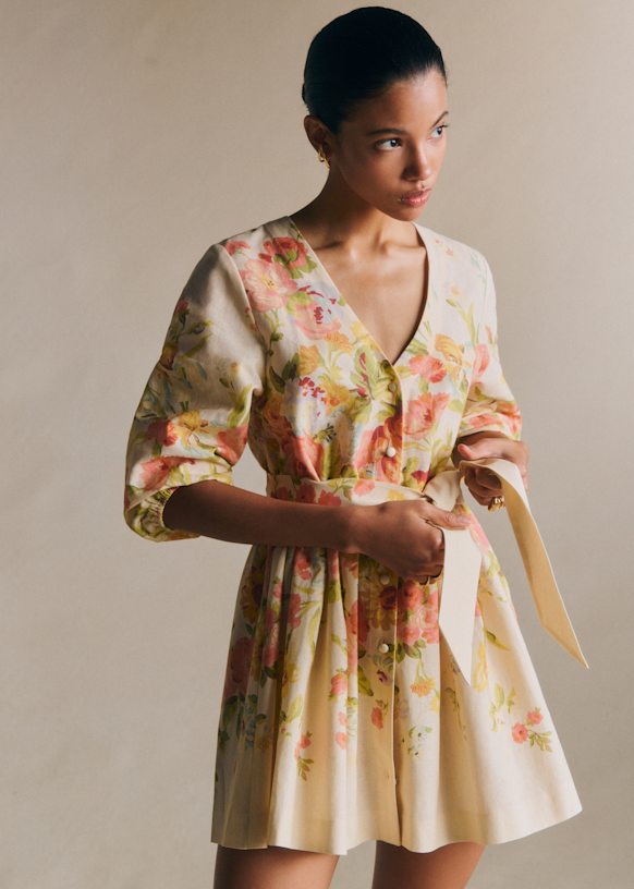 silk long sleeve dress Pure Silk Midi Dresses Long Sleeve Button Down Silk Shirt Dress main image 0