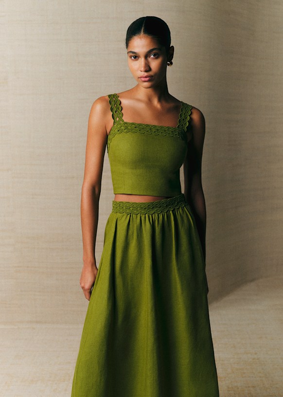 Clairis Top - Moss Green