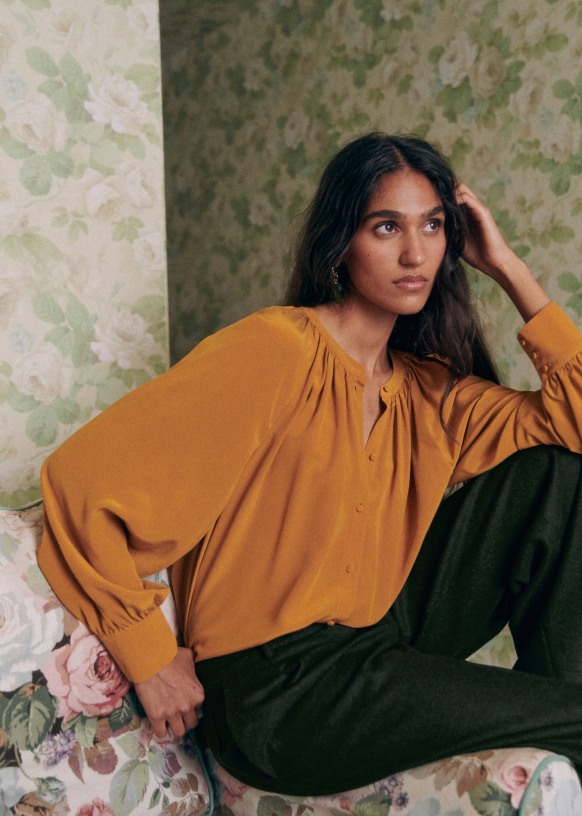 Lealys Shirt Saffron Silk Sézane