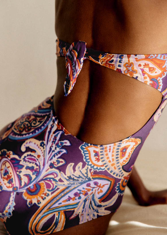 Palma Swimsuit - Sézane x Ysé - Purple Soffi print - Recycled