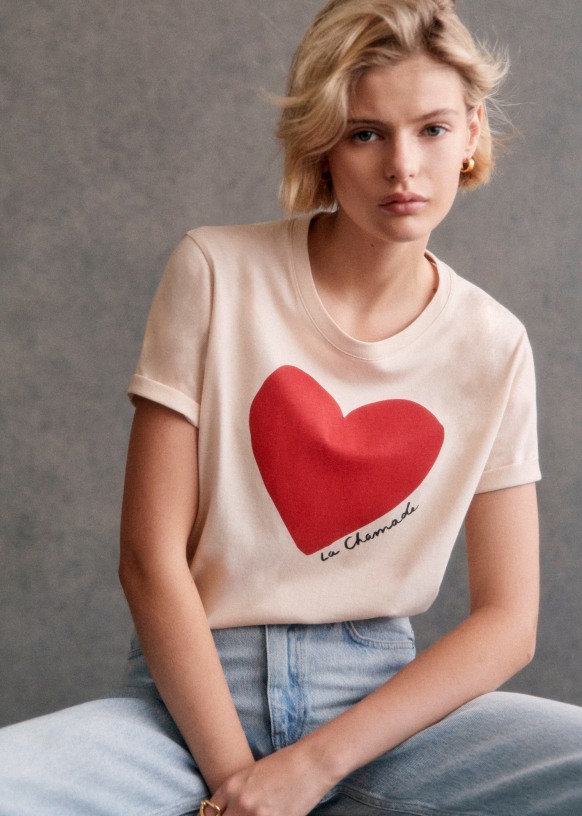 La Chamade t-shirt - Rosewood/Burgundy - Organic cotton