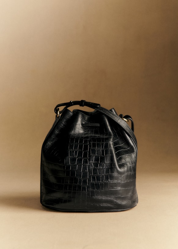 Farrow Bag - Camel Croco Print - Vegetable tanned, crocodile