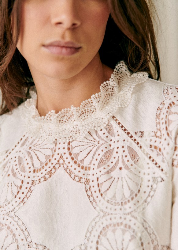 Blouse dentelle sezane deals