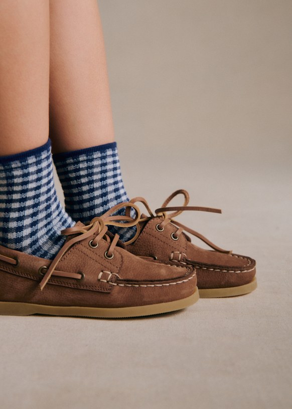 Santy Loafers - Fawn Suede - Split cowhide leather - Sézane