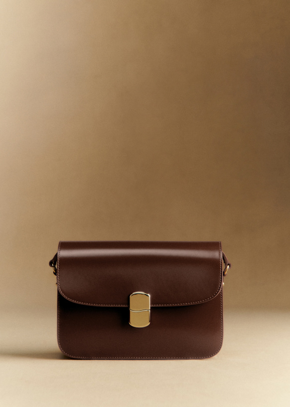Milo Classic Bag - Glossy Chocolate - Smooth cowhide leather