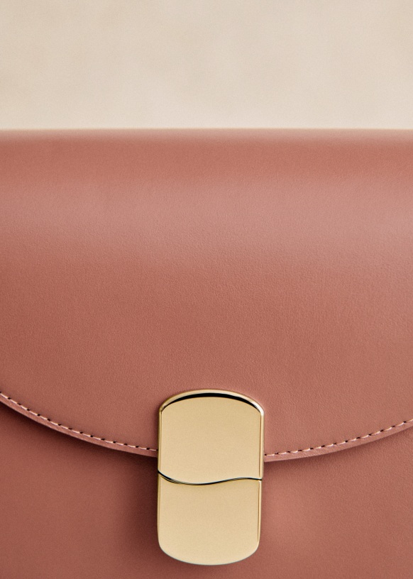 CELINE cowhide leather Mini Belt Bag gold buckle handle shoulder