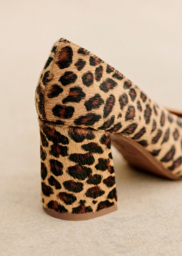 Alice High Heels Leopard Pony effect cowhide leather Sezane