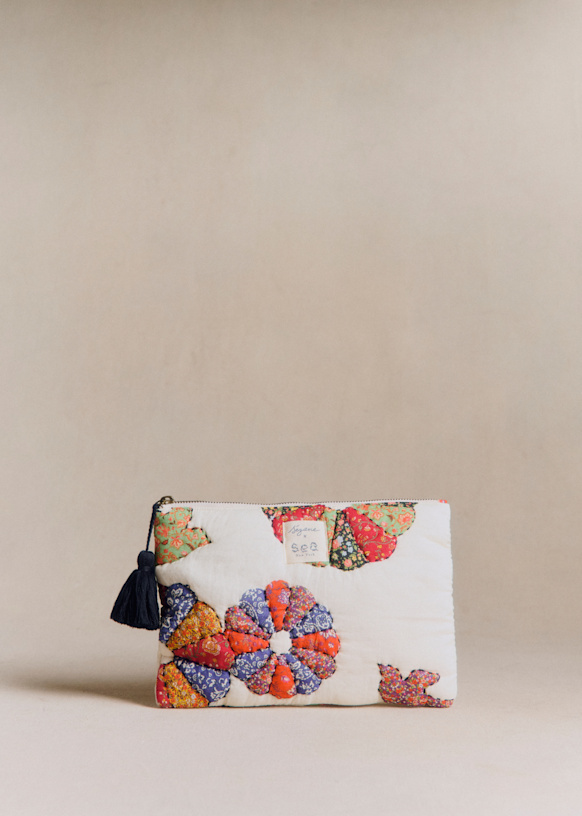 Maxi Flat Pouch - Sézane x Sea NY - Woodstock Patchwork - GRS