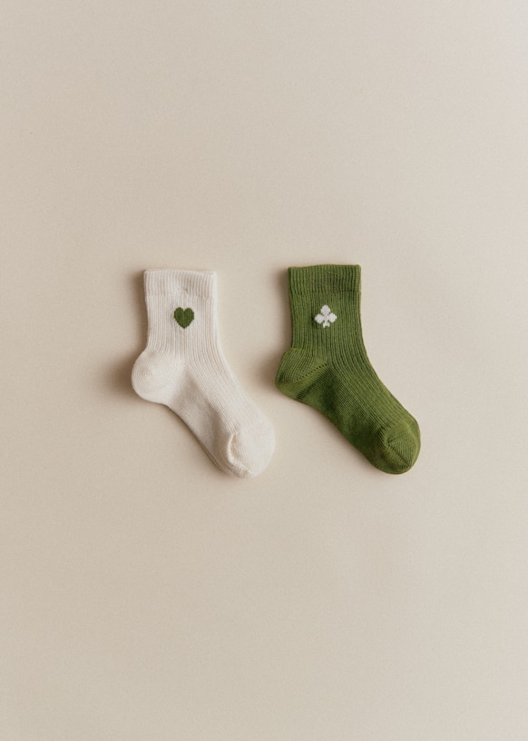 Lot of 2 socks Coeurs