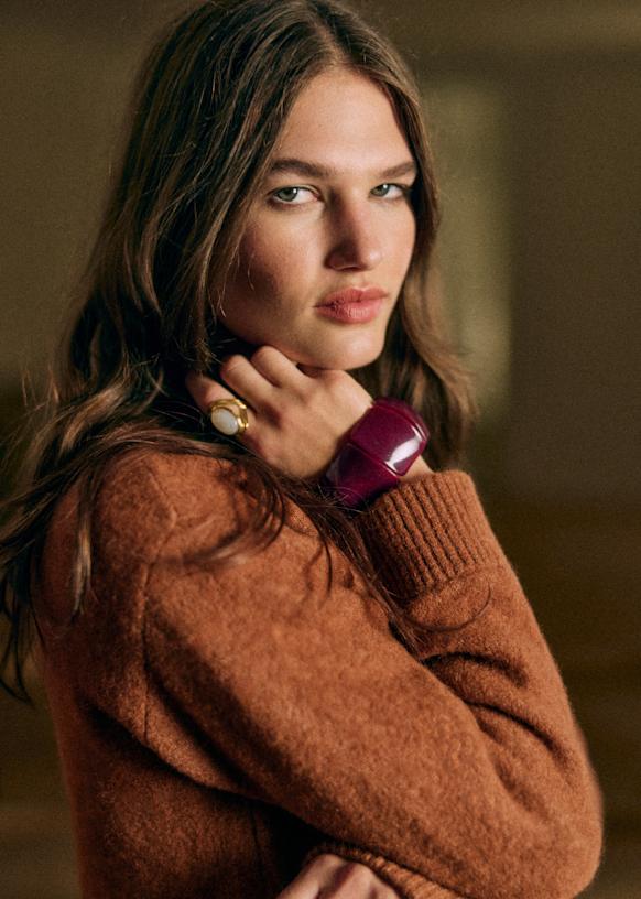 Freja Dress - Rust - Baby Alpaca - Sézane