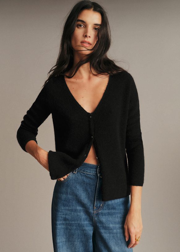 Barry Cardigan - Black - Super kid mohair - Sézane