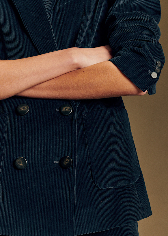 MICHELE Jacket - Sézane x Antoinette Poisson - Velvet Navy