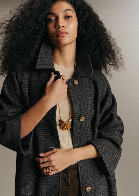 Clyde Coat - Light Beige - Organic Cotton - Sézane