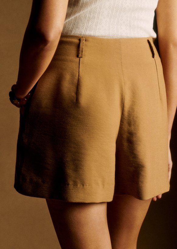 Edward Shorts - Walnut - Viscose ECOVERO™ LENZING™ - Sézane