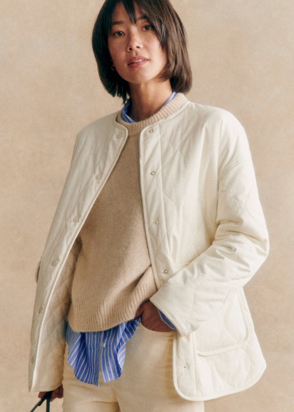セザンヌ◆SEZANE◆Farel コットンキルティングジャケット 安心の関税込】セザンヌ コットン キルティング ジャケット