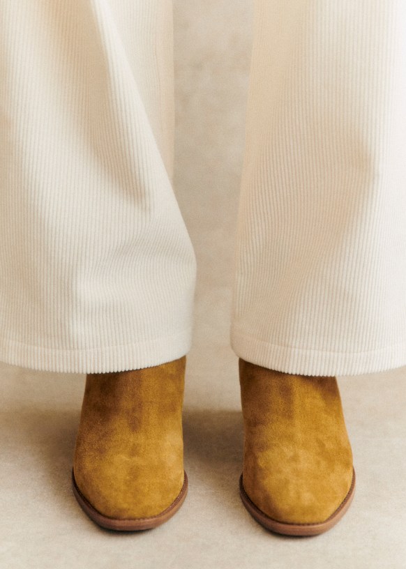 Jules Boots - Tan - Split cowhide leather - Sézane