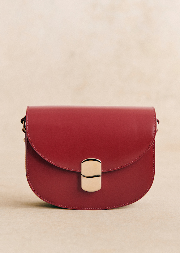 再入荷商品 Burgundy Glossy - Bag Claude - Sézane - leather Bovine バッグ