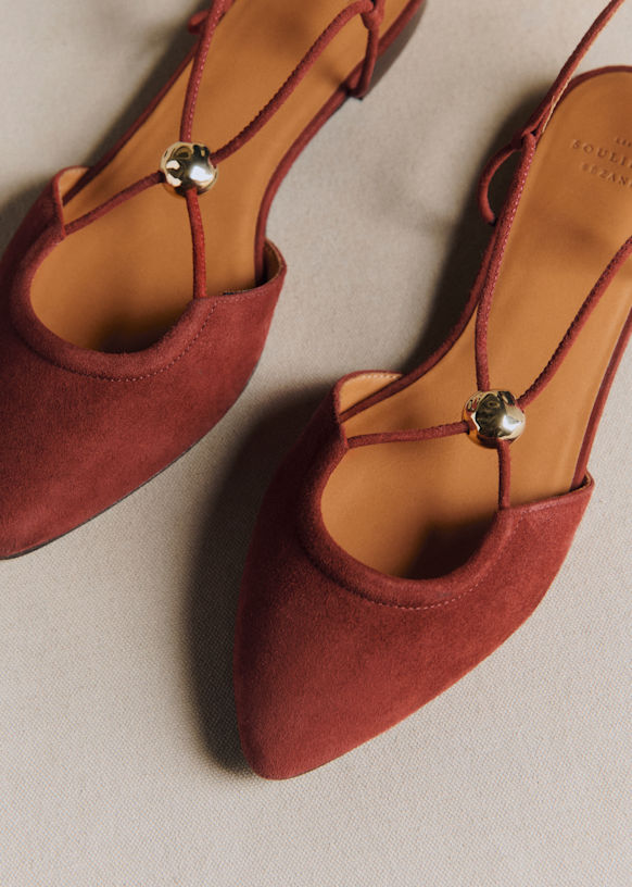 Alexia ベイビーズ - テラコッタ - スエードゴートスキンレザー - Sézane