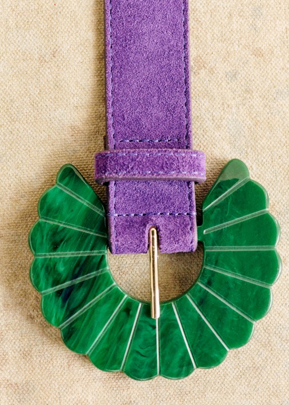 Green cheap croc belt