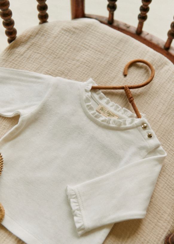 Inès TShirt Navy leopard Organic cotton organic textile Sézane