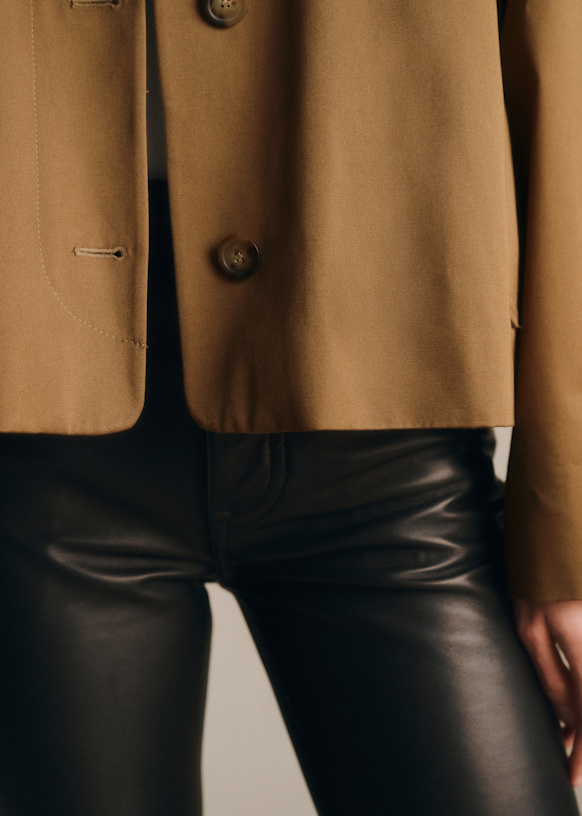 Bobby Jacket - Light Beige - Organic Cotton - Sézane