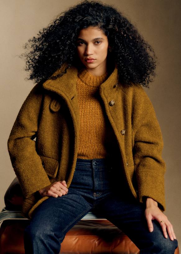 Léo Coat - Black - Virgin wool - Octobre Éditions